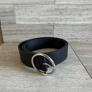 Brandy Melville Black Belt with Silver Buckle